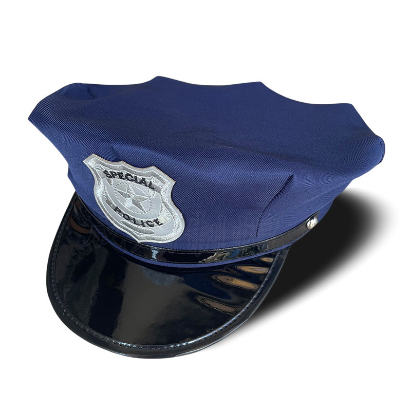 Embroidery blue caps seaside women hats retro flat-topped sailor hats captain navy hats for men