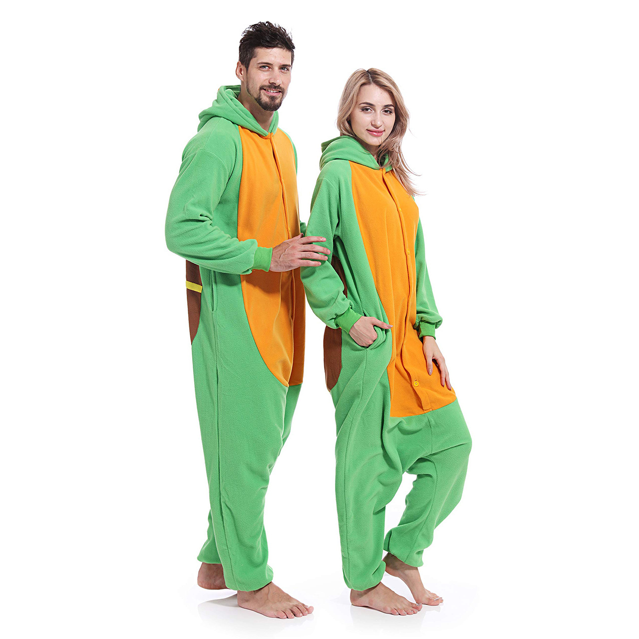 Adult Sea turtle Flannel Onesie Pajamas Costume Animal Cosplay Jumpsuit Homewear Sleepwear For Women Men