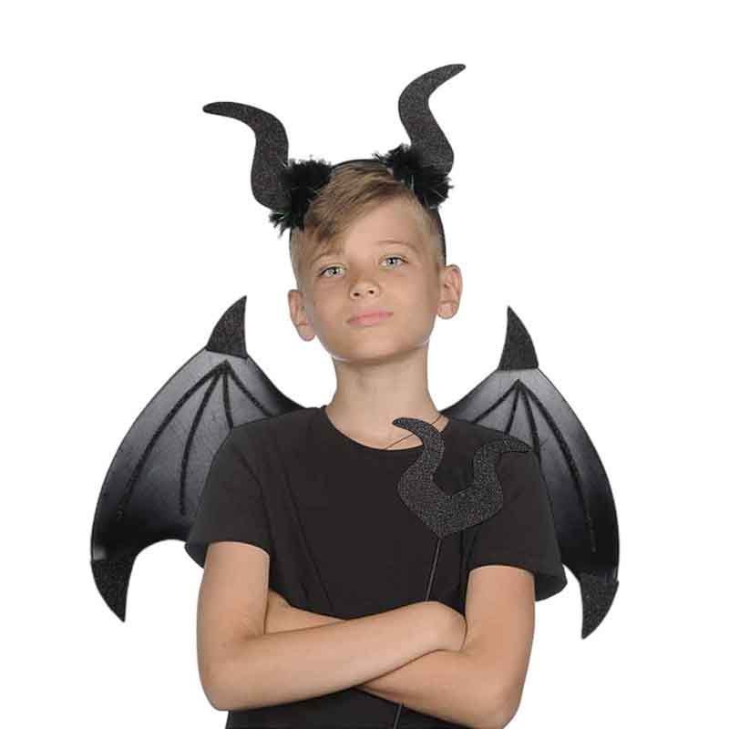 Devil Costume for Girls  Adults Halloween Costumes Darkness Angel with Horns Headband