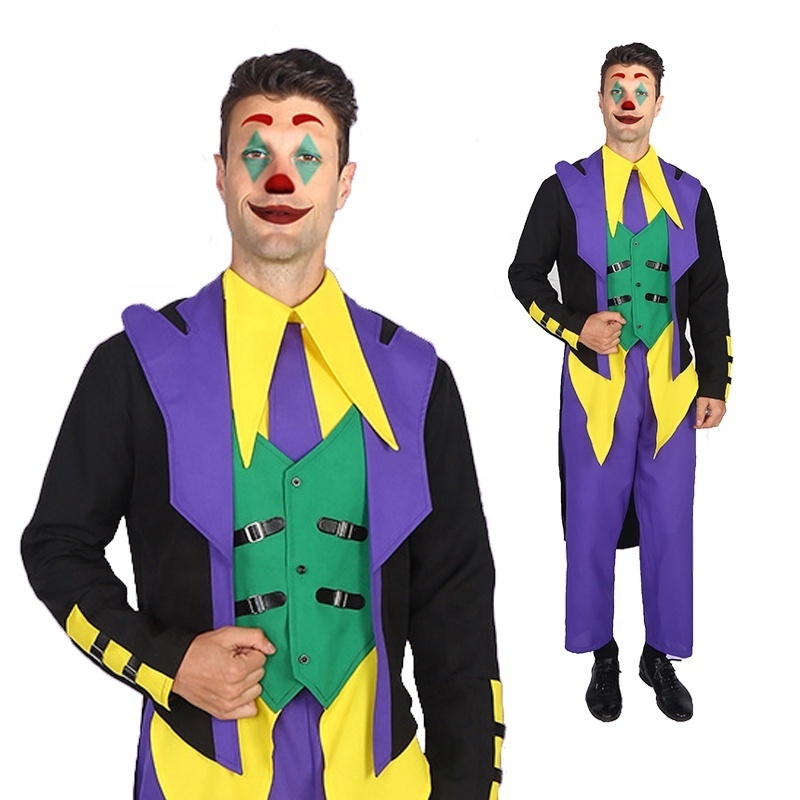 Carnival clown costume Cosplay party Costume Halloween joker suit Cologne Carnival Costume for men