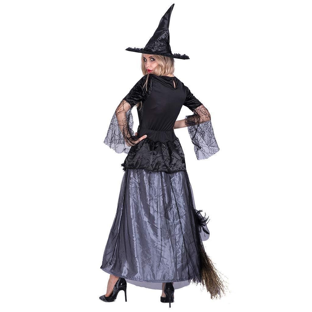 Women's Sorceress Witch Costume Ladies Fancy Dress Cosplay Halloween Party Outfit for Adult