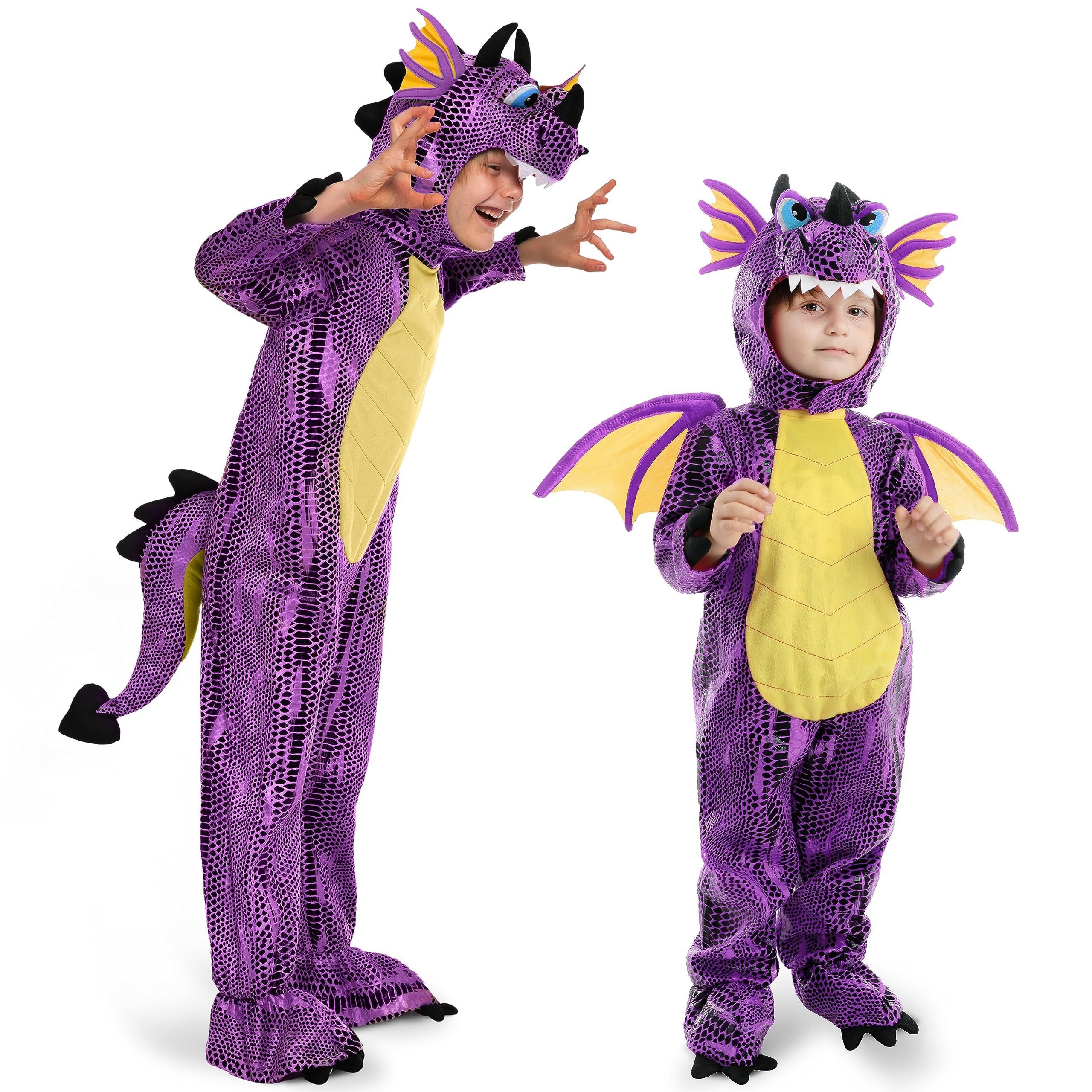 Halloween Child Unisex Dragon Costume Deluxe Dinosaurs Costume Set for Halloween Party Birthday Cute Kid Outfit