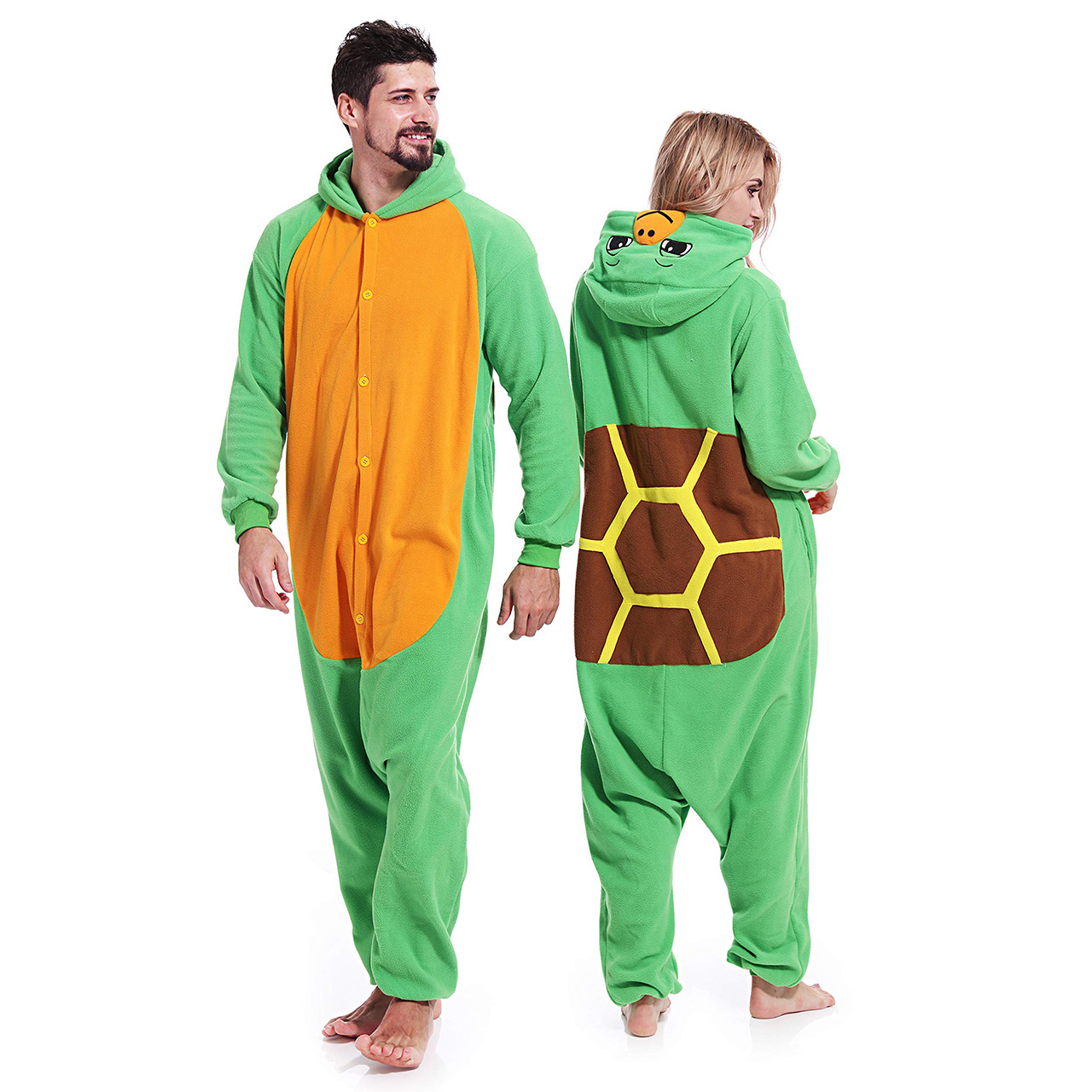 Adult Sea turtle Flannel Onesie Pajamas Costume Animal Cosplay Jumpsuit Homewear Sleepwear For Women Men