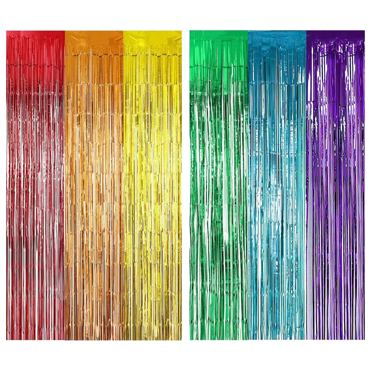 Wholesale 3.2 ft x 9.8 ft Metallic Tinsel Foil Fringe Curtains Party Photo Backdrop Streamers for St. Patrick's Day Decorations