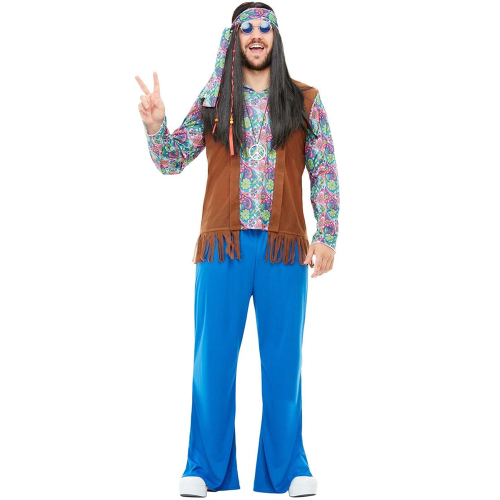 Fun World Peace & Love Hippie Adult Kids Costume Halloween Cosplay Dress Up Party Costumes