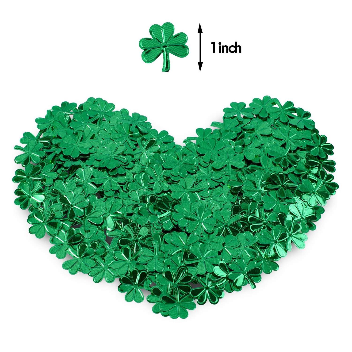 St Patricks Day Table Decorations Plastic Good Luck Coins Shamrock Clover Confetti Table Sprinkles Party Playing Game Money Coin