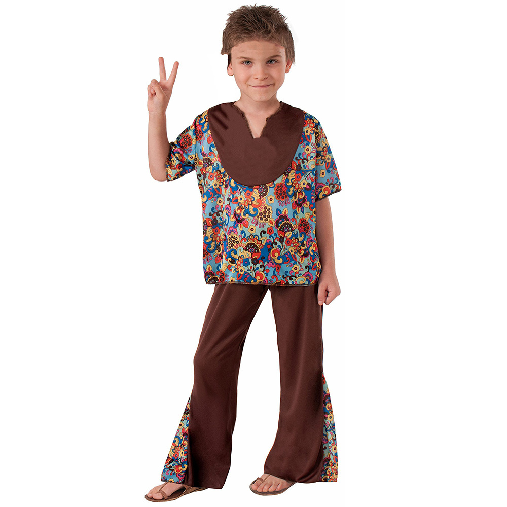 Fun World Peace & Love Hippie Adult Kids Costume Halloween Cosplay Dress Up Party Costumes