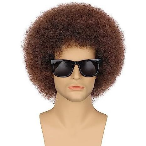 Disco Mullet Wig for Men Short Curly  Punk Rock Wig 80s Rocker Wigs for halloween