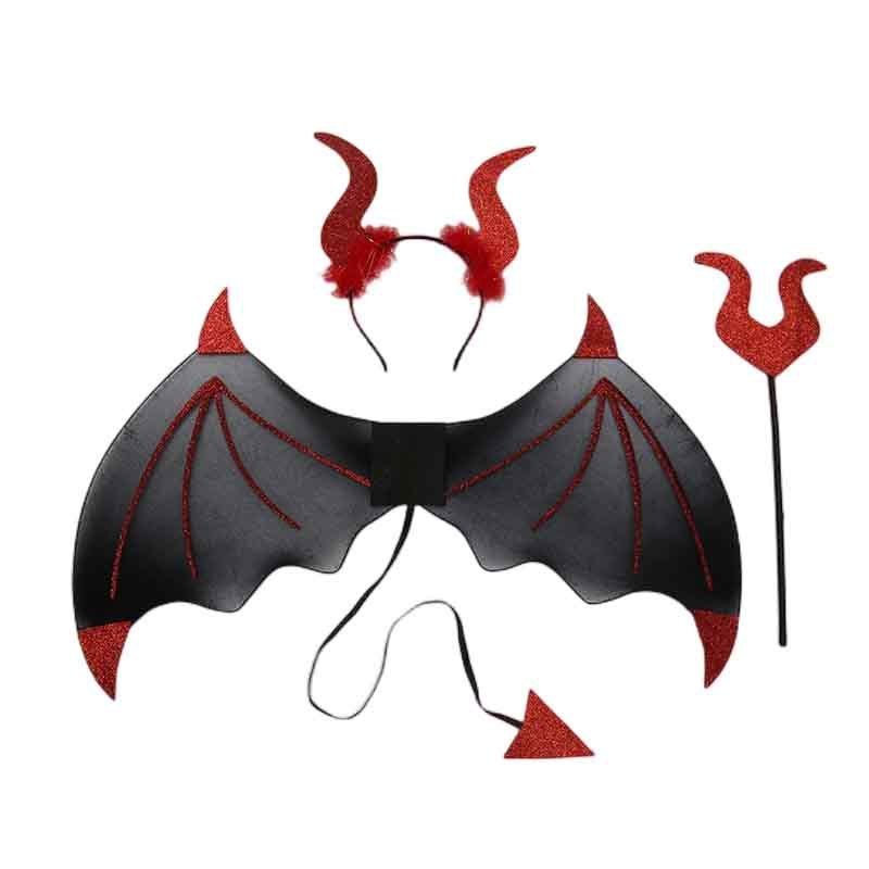 Devil Costume for Girls  Adults Halloween Costumes Darkness Angel with Horns Headband