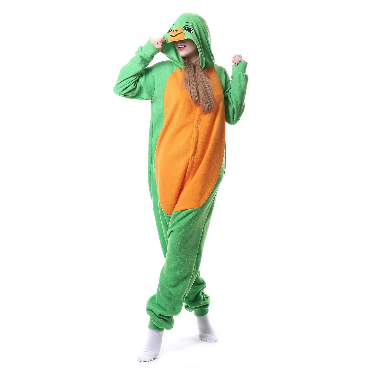 Adult Sea turtle Flannel Onesie Pajamas Costume Animal Cosplay Jumpsuit Homewear Sleepwear For Women Men