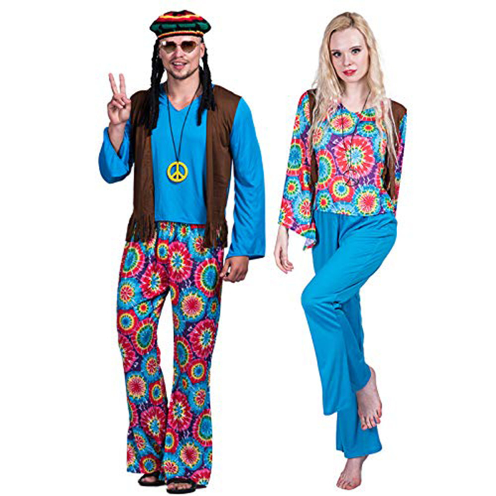 Fun World Peace & Love Hippie Adult Kids Costume Halloween Cosplay Dress Up Party Costumes