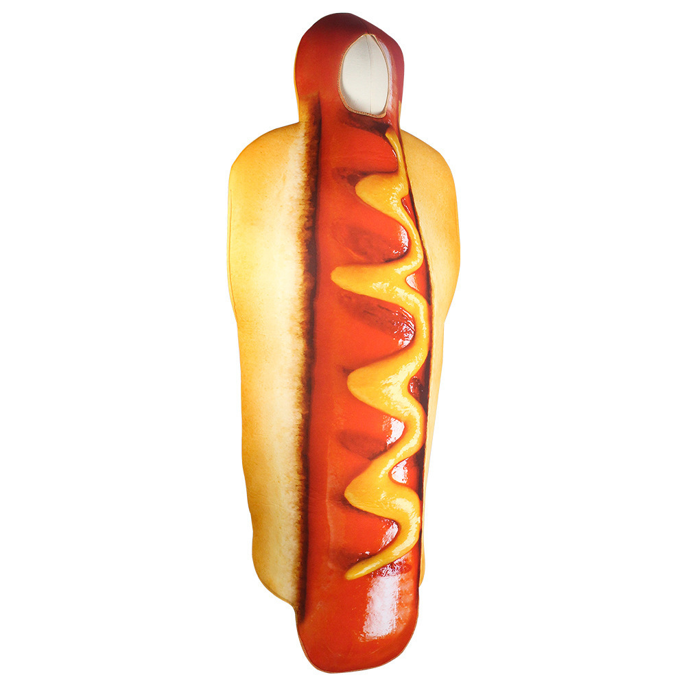 Adult Funny Halloween Hot Dog ,Burgers Costume Unisex Carnival Food Party Cosplay Costumes