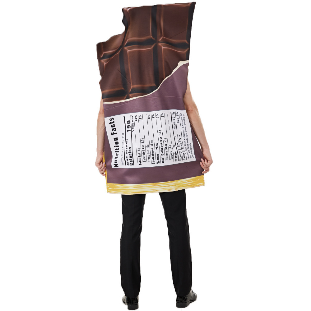 Chocolate Peanut Costumes Women Adult Sponge Print Jumpsuit Cosplay Jumpsuit Halloween Carnival Purim Fancy Dress