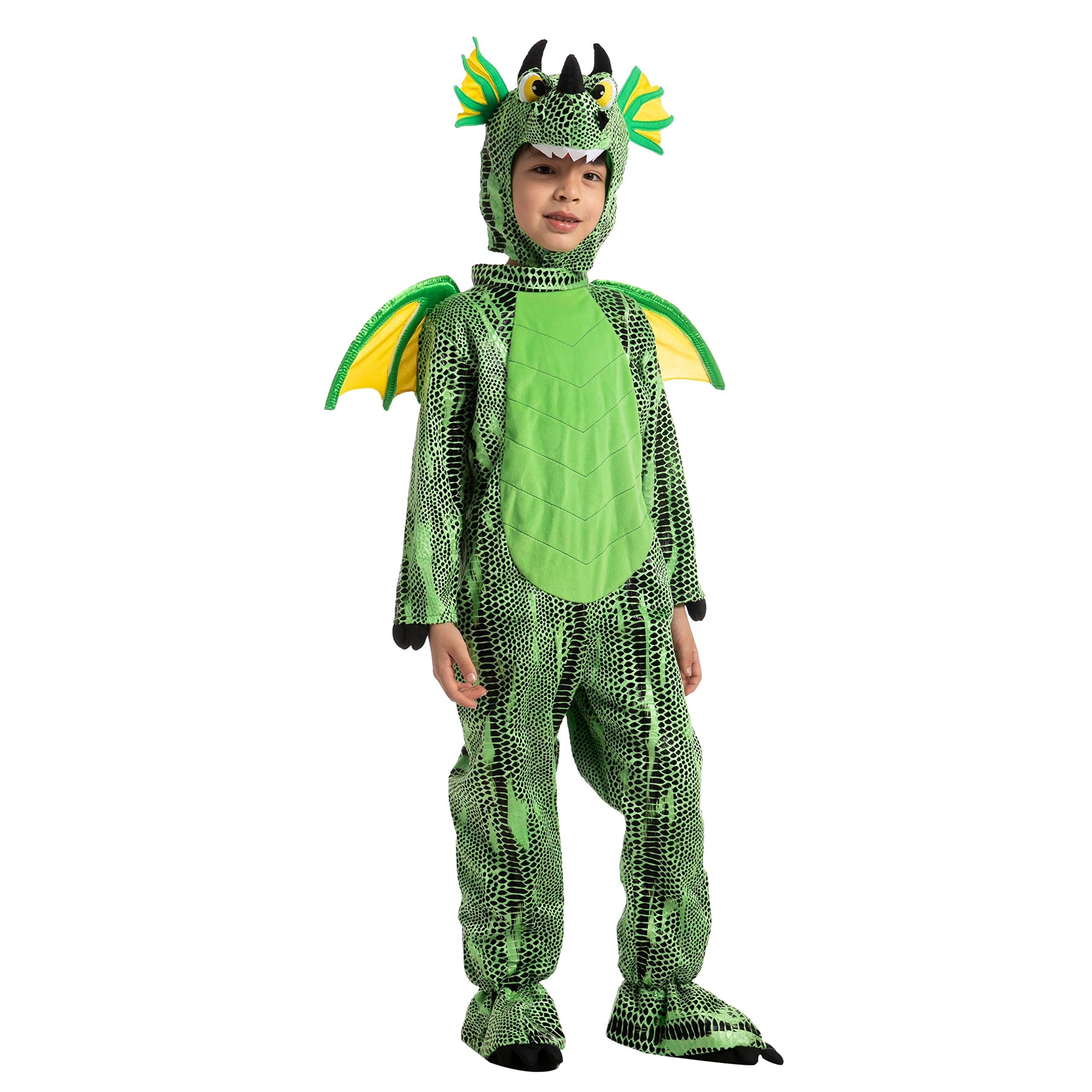 Halloween Child Unisex Dragon Costume Deluxe Dinosaurs Costume Set for Halloween Party Birthday Cute Kid Outfit