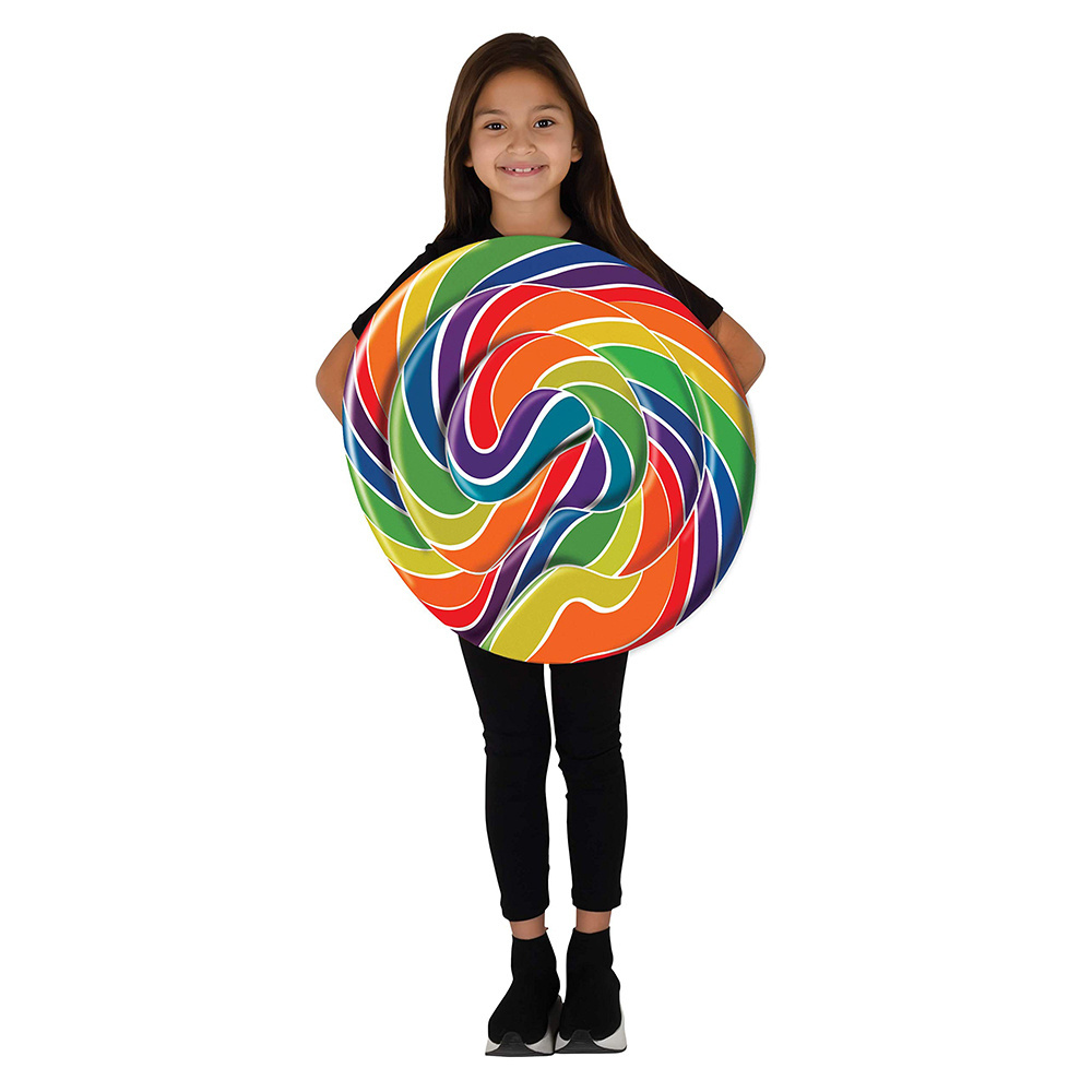 Rainbow Candy Tunic For Girls and Boys Halloween Pretend Food Costume Dress Up Lollipop Costumes For kids