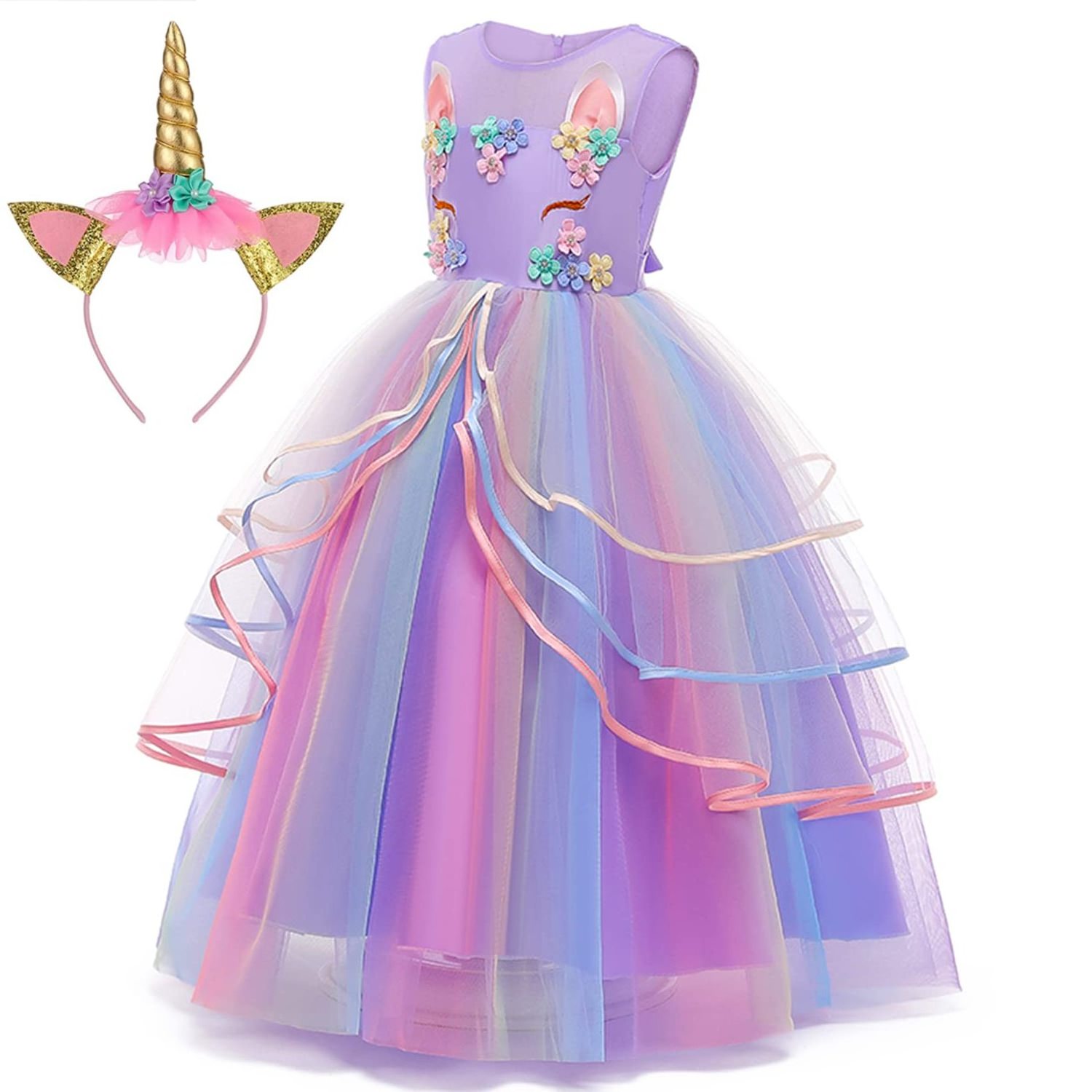 Princess Unicorn Dress Up for Little Girls Birthday Dresses Halloween Party Cosplay Costumes