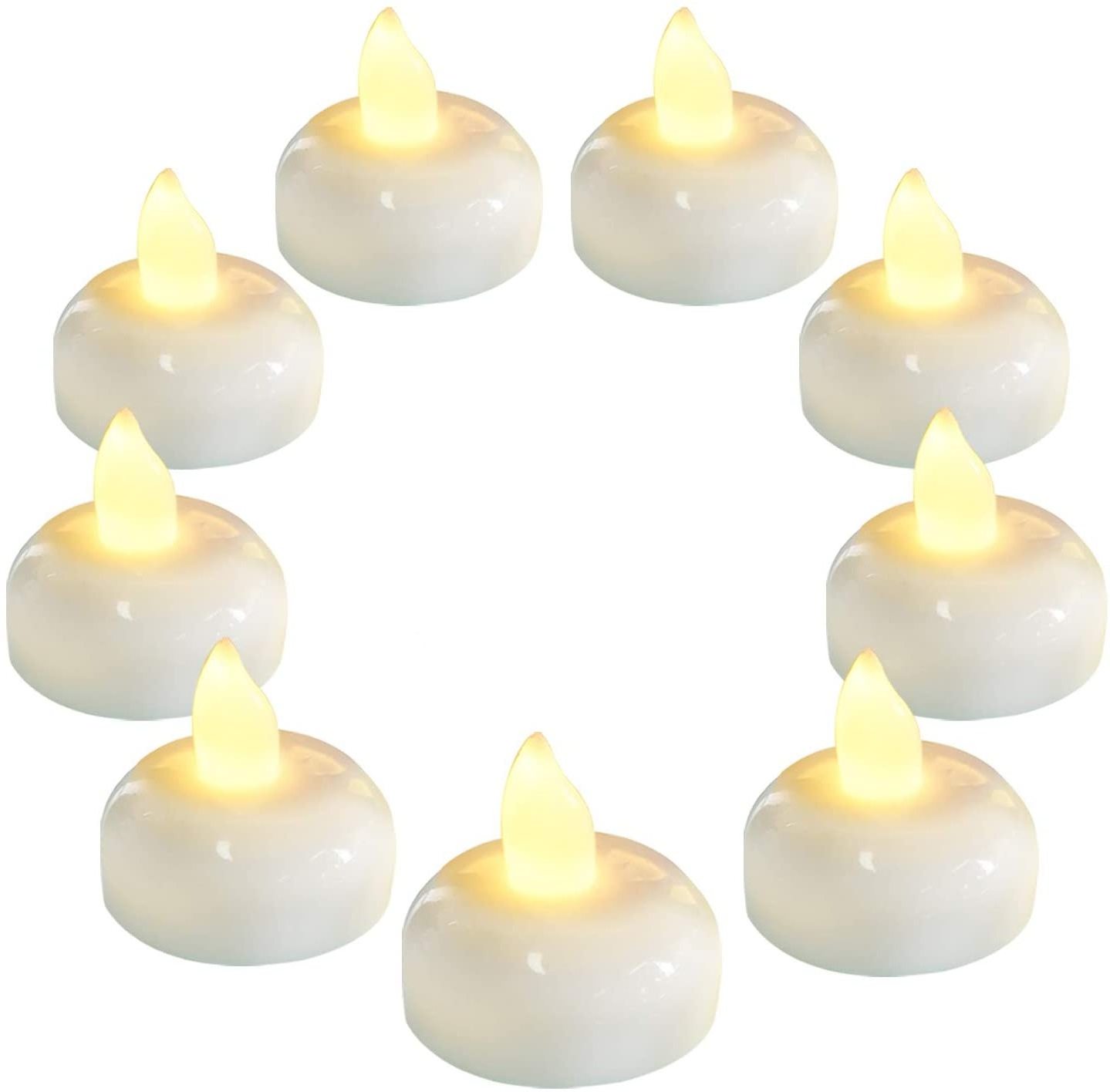 Waterproof Flameless Float Tea lights LED floating Candles for Wedding Party Pool