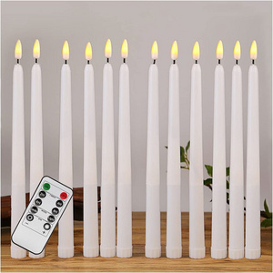 11 Inch Christmas Flameless Taper Candles with Remote and Timer, Battery Operated LED Window Candles