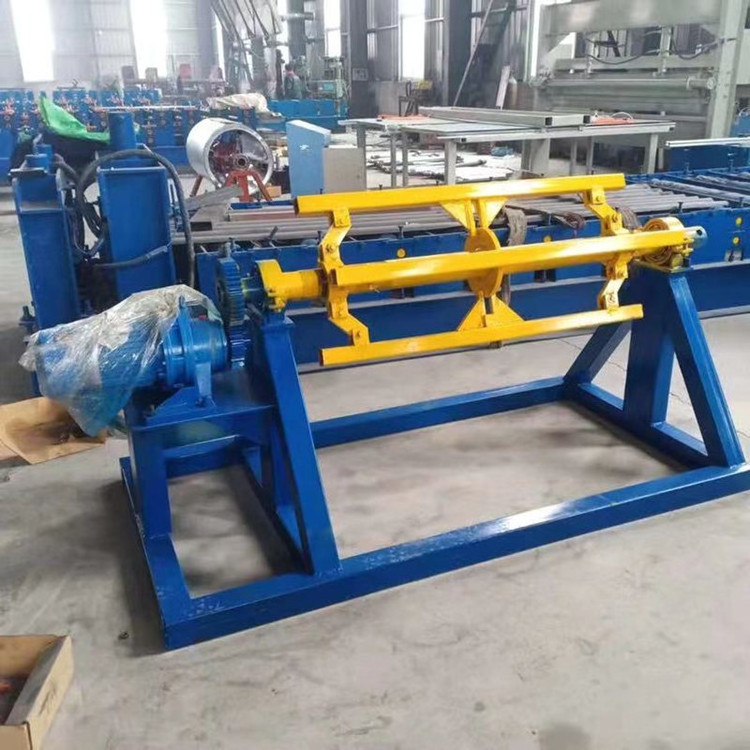 South Africa Aluminum Electric Steel Coil Manual Uncoiler Decoiler Machine