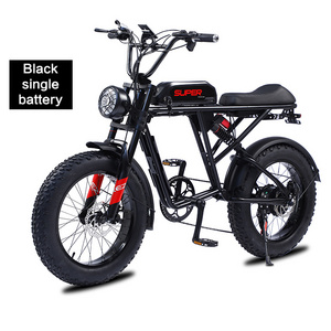 S2 48V1500W 13Ah/26Ah electric city bicycle 20inch fat tires off road beach snow ebike dual battery e-bike USA warehouse