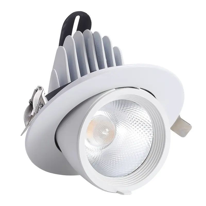 Anti glare 9w 12w recessed cob adjustable led ceiling gimbal spot down light for bedroom living room hotel downlights spotlight