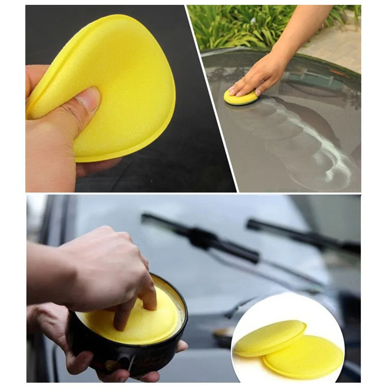 30pcs Black High Density Car Waxing Polish Foam Sponge Polish Cleaning Car Detailing Tools Auto Accessories Waxing Foam Car Wash