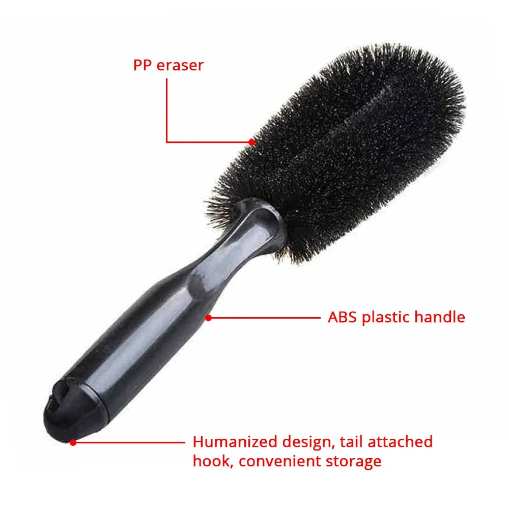 Car Wheel Brush Tire Cleaning Tools Rim Scrubber Cleaner Duster Handle Motorcycle Truck Wheels Detailing Wash Auto Brush