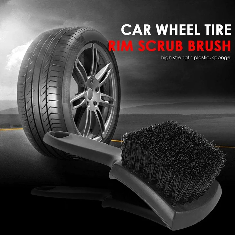 Car Wheel Tire Rim Scrub Brush New Auto Detailing Brush Washing Cleaning Tool Car Washing Cleaner For Car Motorcycle