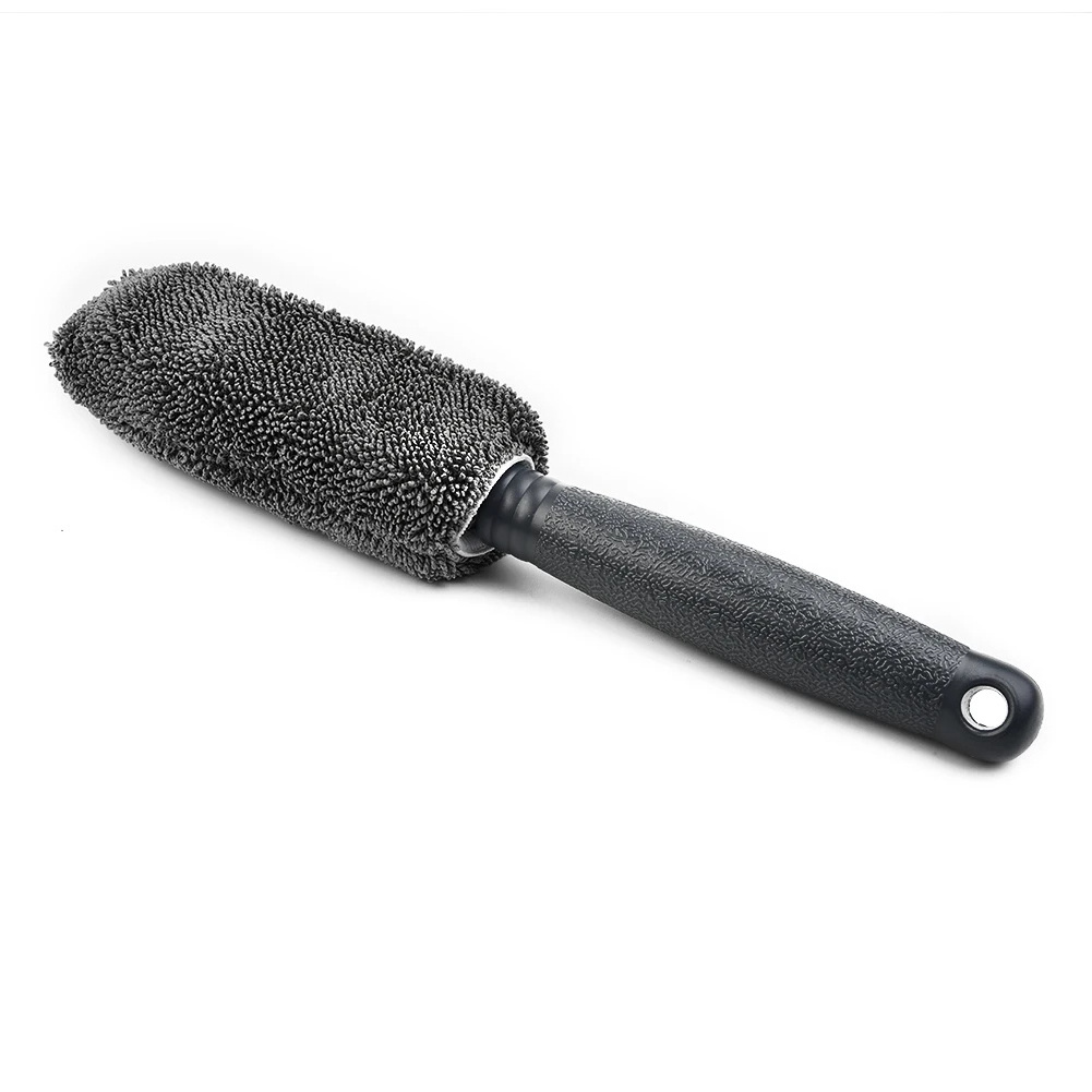 Car Wheel Cleaning Brush Tool Tire Washing Clean Soft Bristle Cleaner Black Easy To Cleaning Rims Spokes Wheel Brush