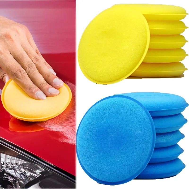 30pcs Black High Density Car Waxing Polish Foam Sponge Polish Cleaning Car Detailing Tools Auto Accessories Waxing Foam Car Wash