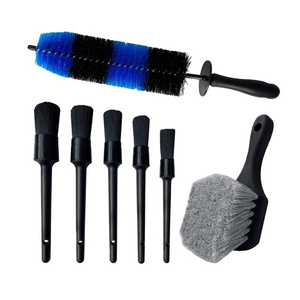 Car Duster Cleaning Brush Wheel and Fender Brush Auto Brushes for Car Detailing Kit Blue