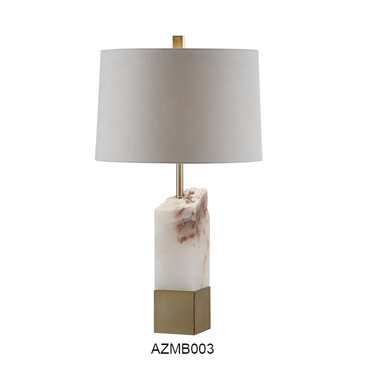 modern classic home bedroom hotel luxury decorative accent alabaster table lamps