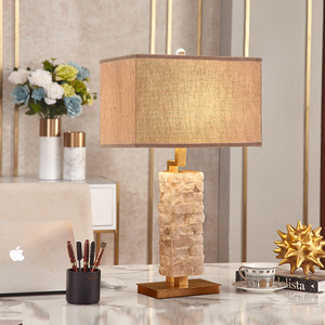 wholesale home hotel decorative bedside luxury unique antique marble bedroom table lamps