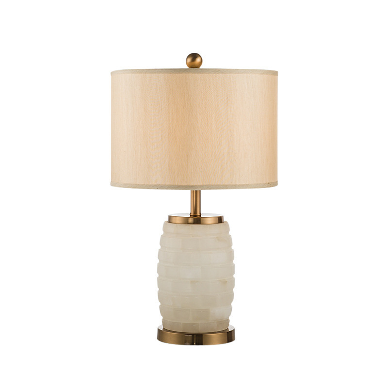 hotel home living room alabaster decorative antique brass luxury modern table lamp