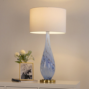 office desk bedroom bedside decorative vintage accent antique teardrop glass table lamps