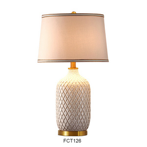 home living room restaurant bedside decorative luxury antique aged white ceramic table lamps