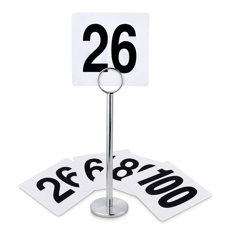 wedding restaurant free stand metal photo menu place card table number holders