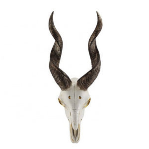 wall mount decor white artificial statues resin deer head