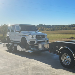 PRS-W1-V1 15ft deck tandem axle motorcycle hauler drop deck hydraulic trailer