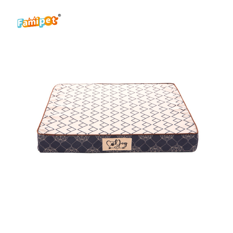 Famipet Custom Comfy Rectangle Memory Foam Pet Dog Crate Bed Mattress Orthopedic Dog Bed with Removable Washable Cover