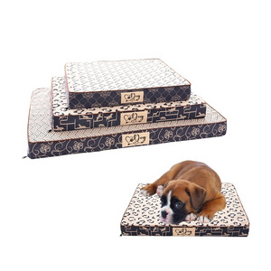 Famipet Custom Comfy Rectangle Memory Foam Pet Dog Crate Bed Mattress Orthopedic Dog Bed with Removable Washable Cover