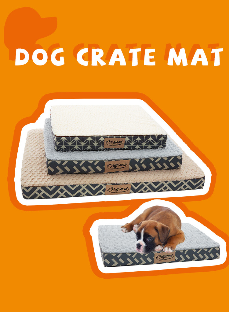 Famipet Custom Comfortable Rectangle Memory Foam Pet Puppy Dog Crate Bed Mattress Orthopedic Dog Bed