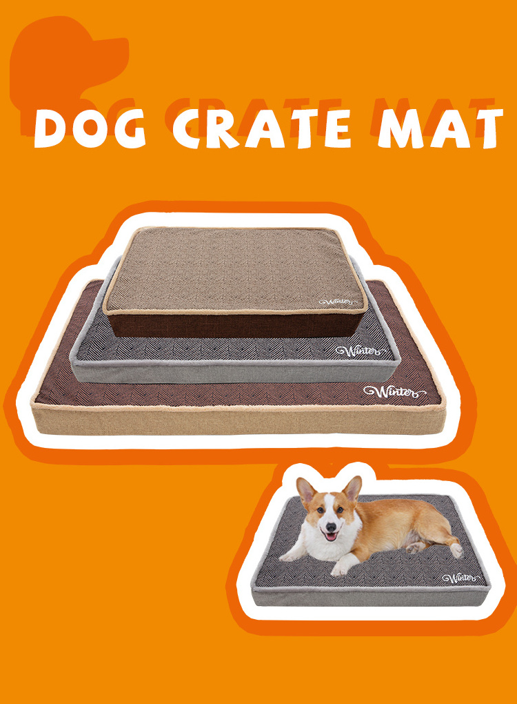 Famipet Manufacturer Custom Comfortable Rectangle Memory Foam Pet Dog Bed Mattress Orthopedic Dog Bed