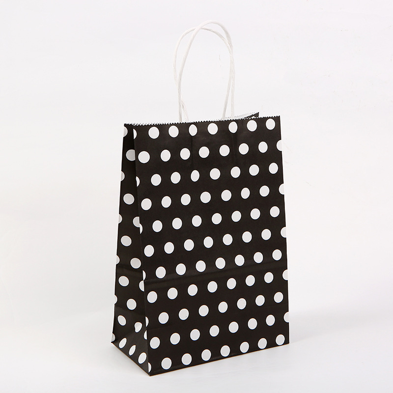 Affordable 8 Colors Dot Design Packaging Bags Mini Kraft Paper Gift Bags for Events