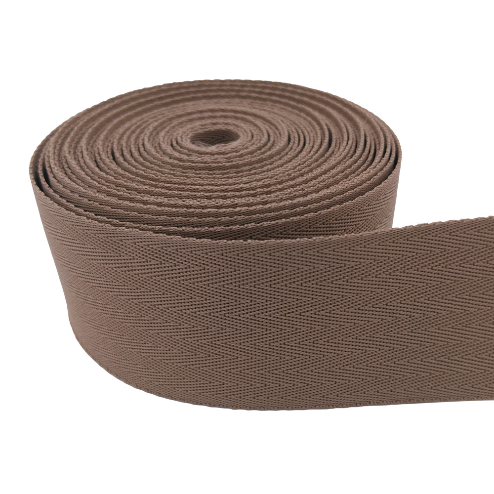 Custom textile accessories strap 25mm 38mm 50mm polyester cotton nylon herringbone webbing strap