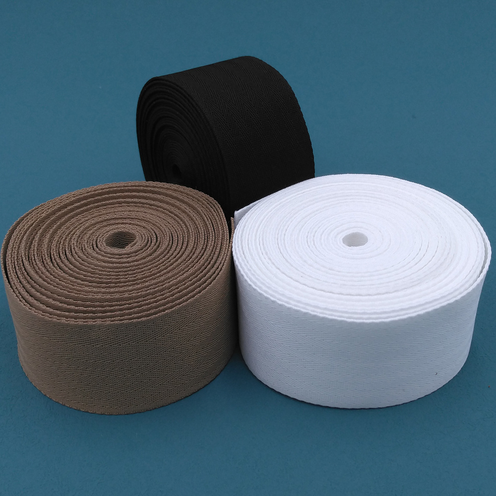 Custom textile accessories strap 25mm 38mm 50mm polyester cotton nylon herringbone webbing strap