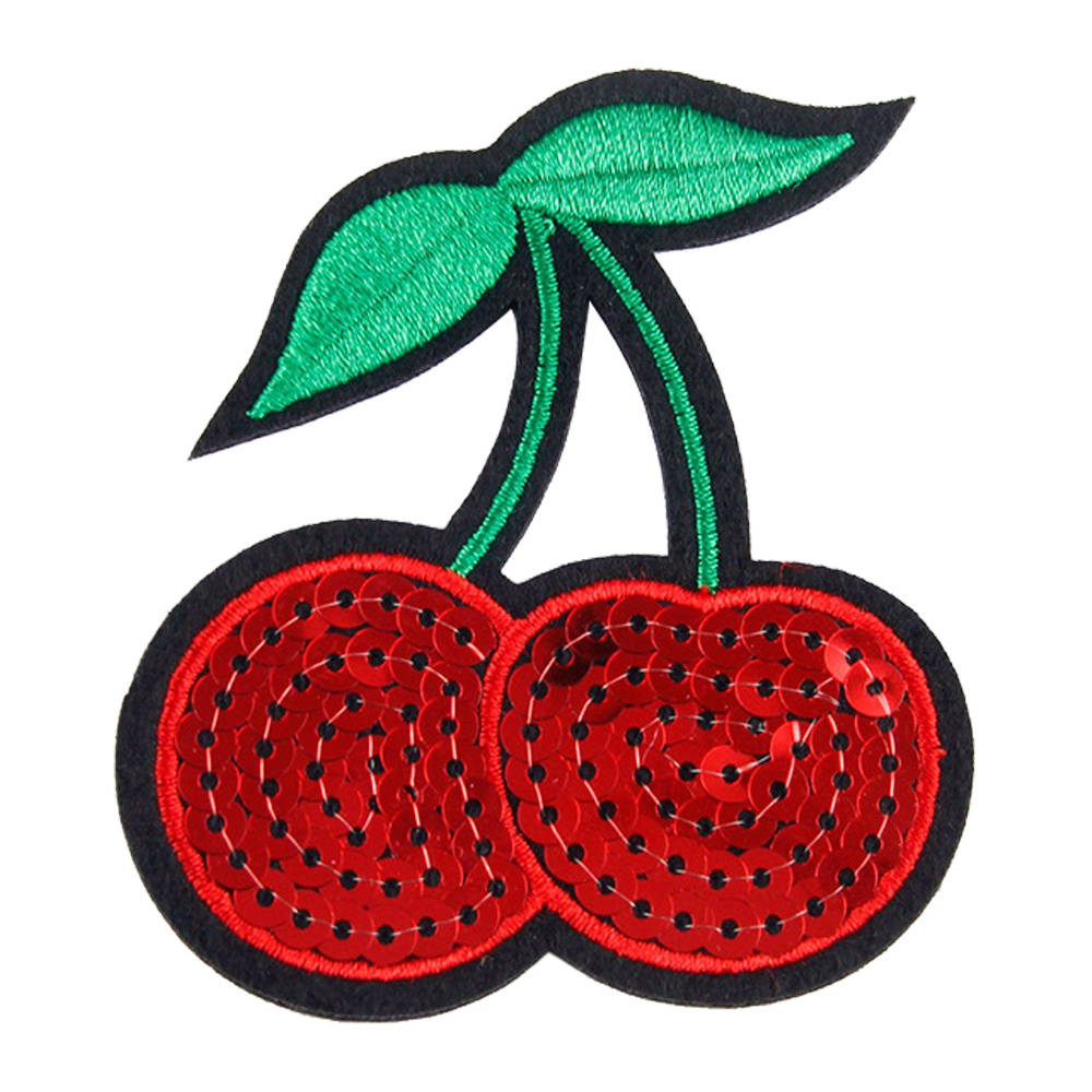 Factory custom design cute iron on embroidery patches colorful 3D sew on sequin patches