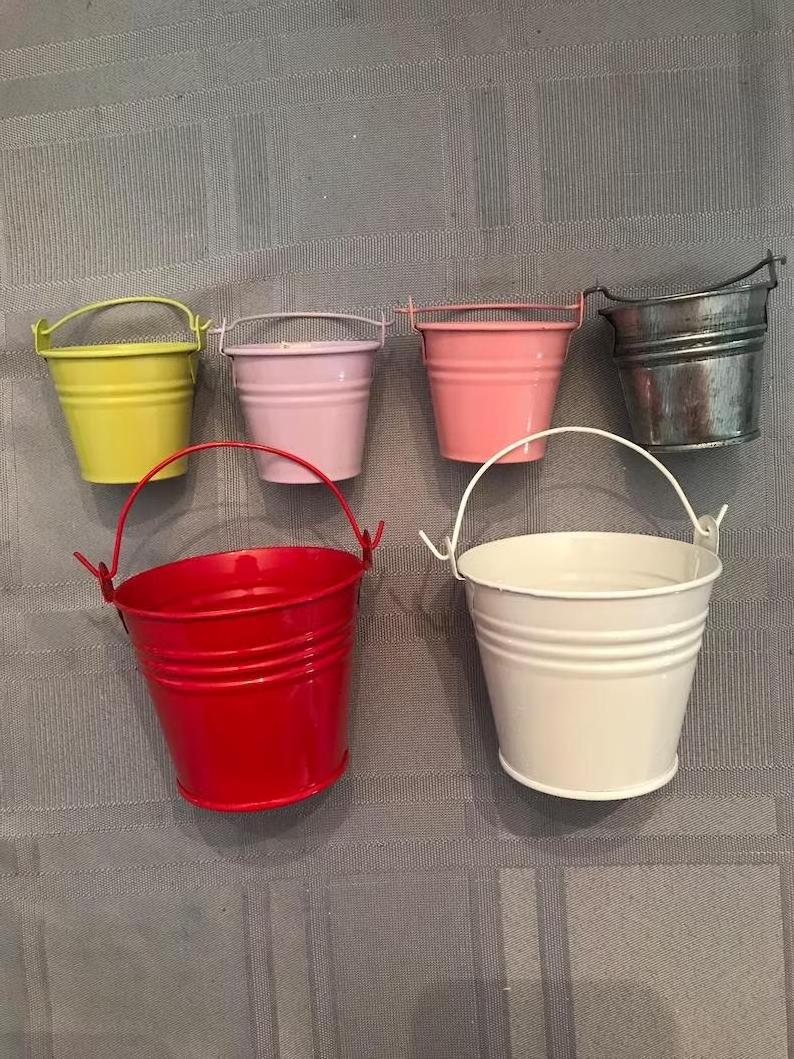 Metal Bucket Planter Galvanized Flower Containers Flower Vase Bucket for Flowers pot for Weddings Home