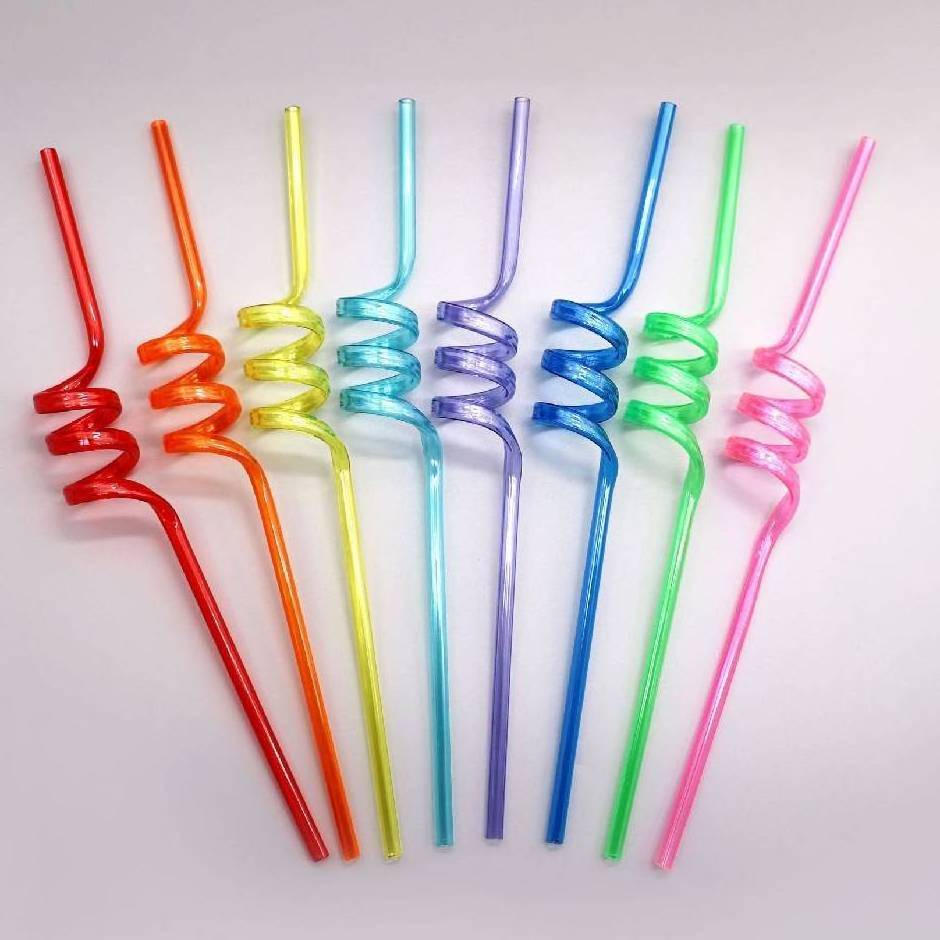 Disposable Multi-color Spoon Straw For Bubble Tea Ice Cream Paper Or Plastic Spoon Straw