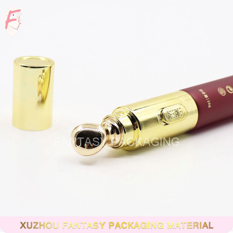 China Fantasy best quality 20ml 25ml luxury eye cream tube with electric vibration zinc alloy applicator for massage